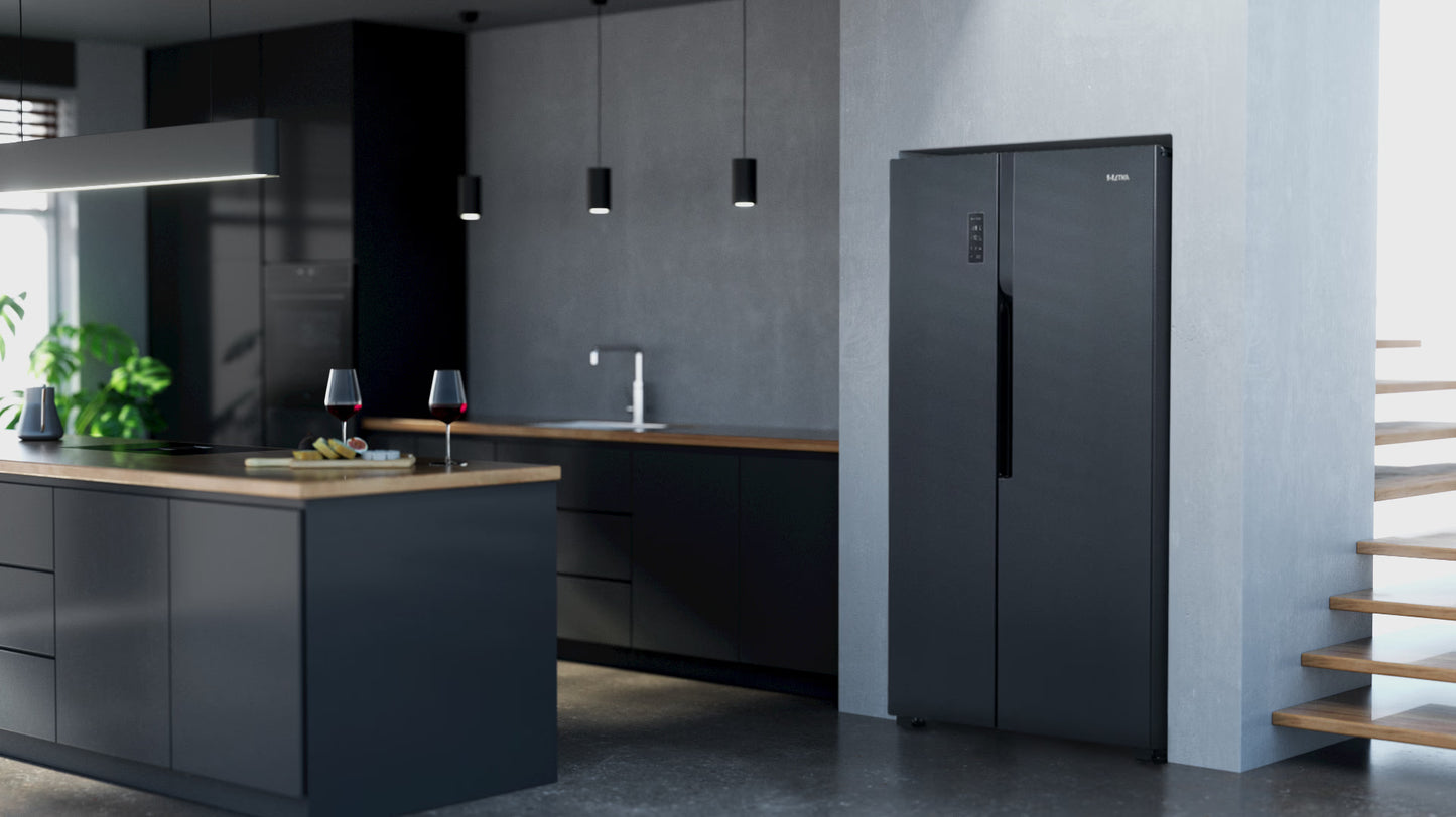 ETNA AKV578ZWA – Amerikaanse Side-by-Side koelkast