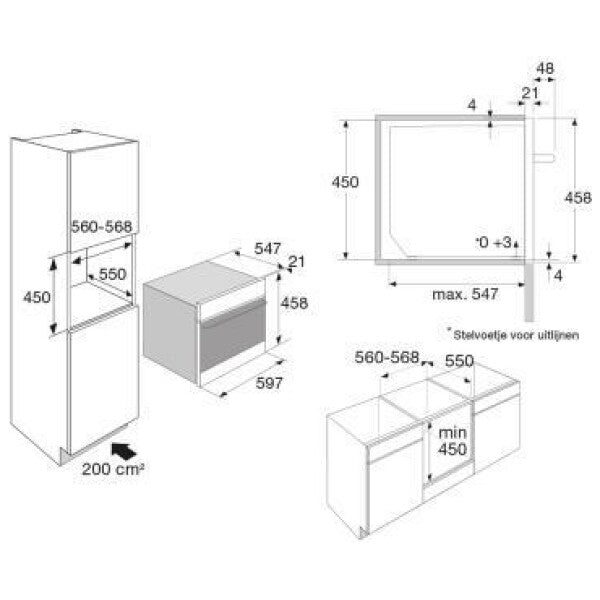 ATAG OX46121C Inbouw Oven | 50L | Grafietzwart | Matrix-lijn