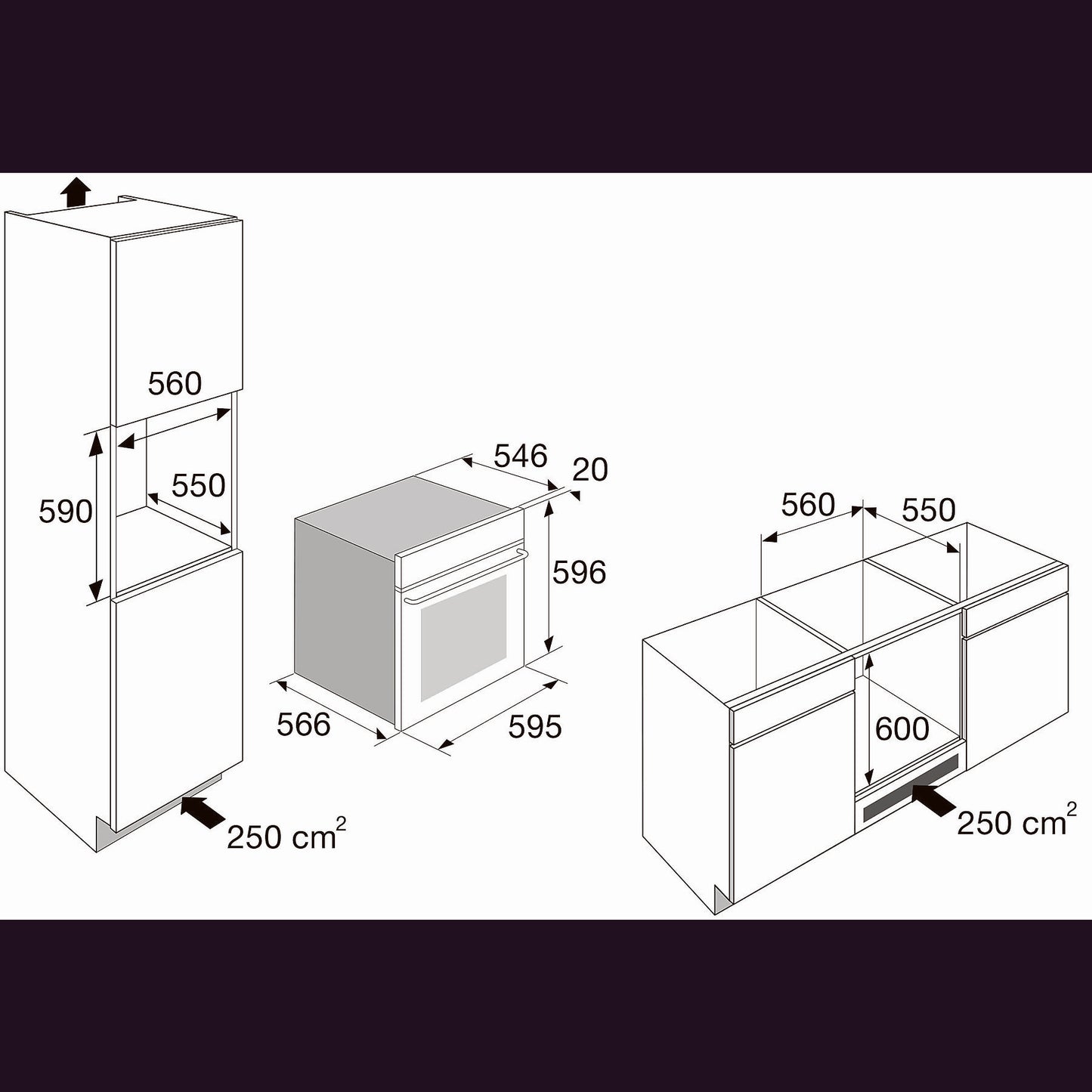 ETNA MO470ZT - inbouw Combimagnetron - nishoogte 60 cm - 800 W - Inhoud 70 l