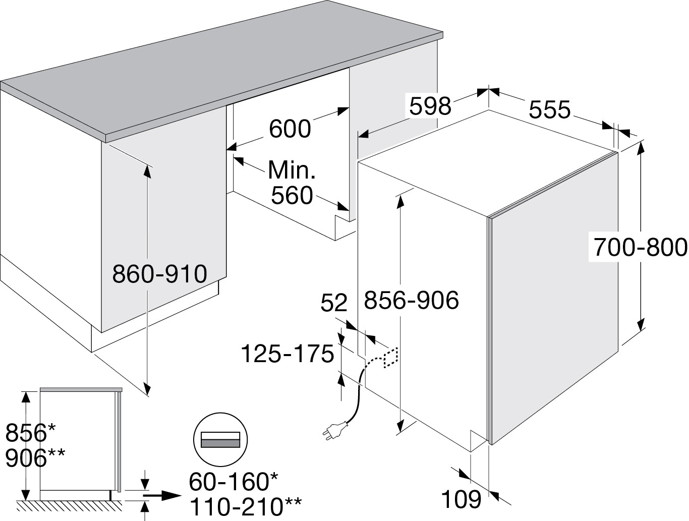 PELGRIM GVWC251XL inbouw vaatwasser
