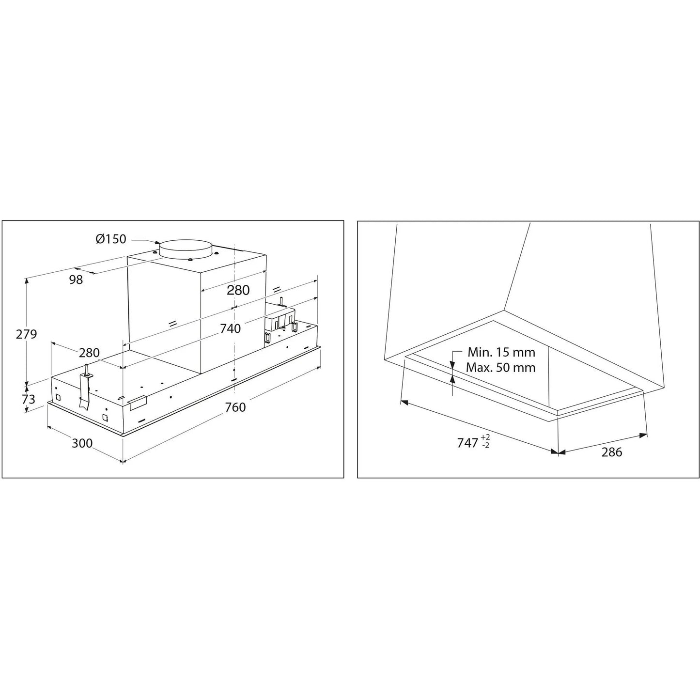 ATAG WU70211RM Inbouw Afzuigkap – Krachtige en Stille Keukenafzuiging