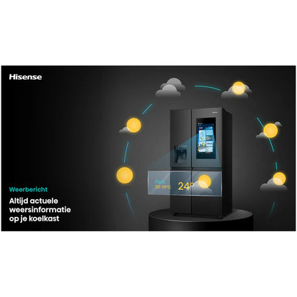 Hisense RS9P628GPFE Hi9 – Amerikaanse Koelkast – 614 Liter – SmartScreen – Zwart