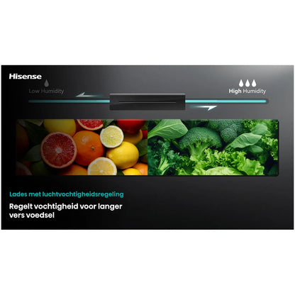 Hisense RS9P628GPFE Hi9 – Amerikaanse Koelkast – 614 Liter – SmartScreen – Zwart