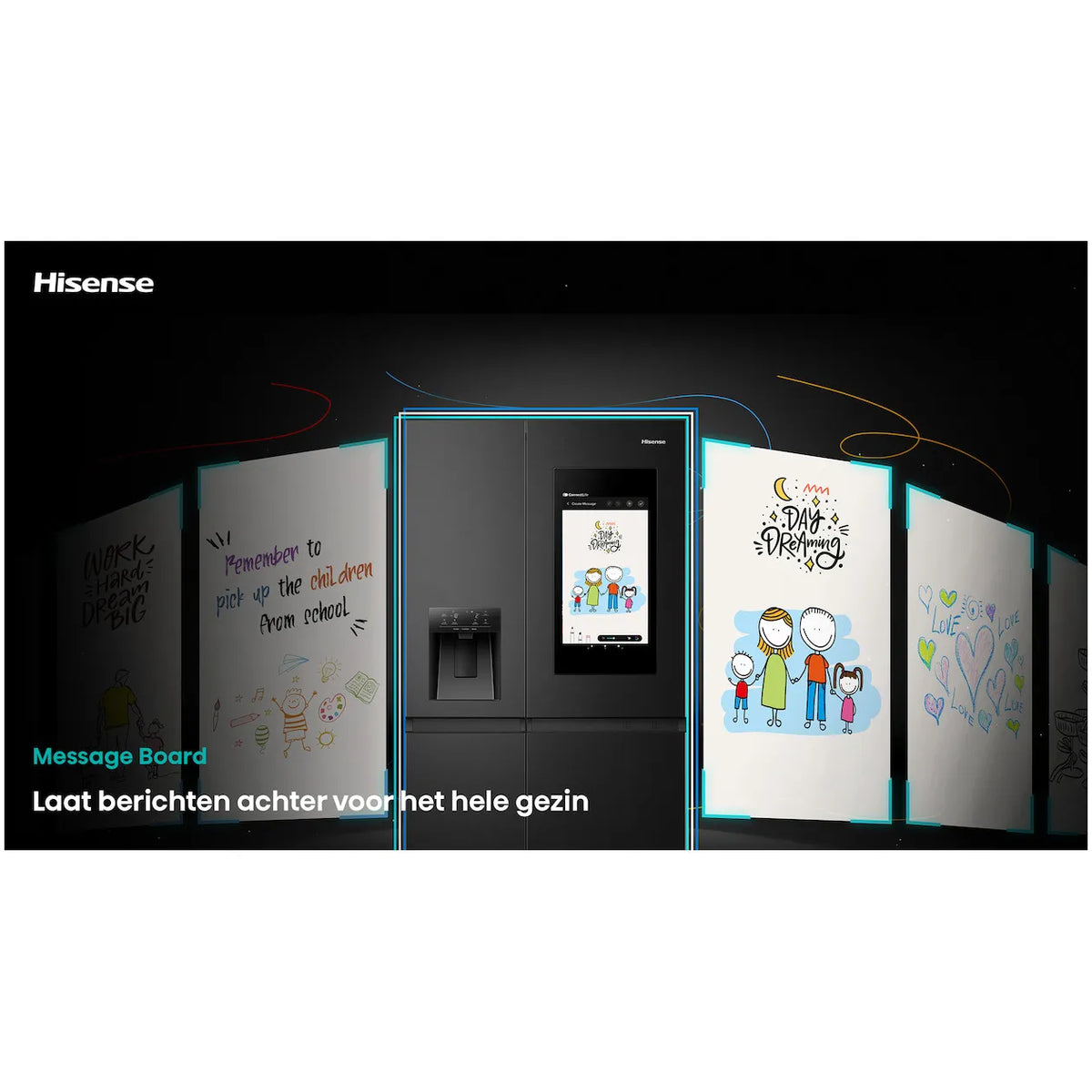 Hisense RS9P628GPFE Hi9 – Amerikaanse Koelkast – 614 Liter – SmartScreen – Zwart