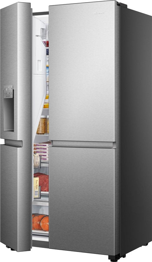 Hisense RS818N4IID Amerikaanse koelkast – 632L – RVS – Water- en ijsdispenser