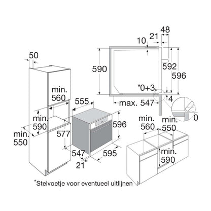 Pelgrim OVM836ANT – Inbouw Oven 60 cm | 73 L Multifunctioneel | Antraciet