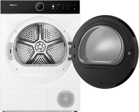 Hisense DH5I804BWCD Wasdroger - Wit - 8kg - ConnectLife - iCare - iDry - Trommelverlichting - RVS - NightDry - Smart Link - Omkeerbare deur