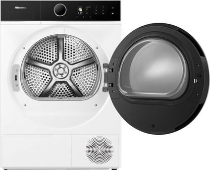 Hisense DH5I804BWCD Wasdroger - Wit - 8kg - ConnectLife - iCare - iDry - Trommelverlichting - RVS - NightDry - Smart Link - Omkeerbare deur