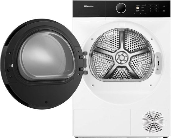 Hisense DH5I804BWCD Wasdroger - Wit - 8kg - ConnectLife - iCare - iDry - Trommelverlichting - RVS - NightDry - Smart Link - Omkeerbare deur
