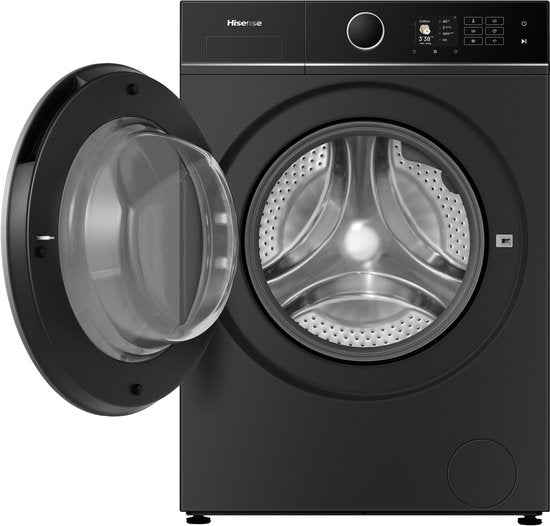 Hisense WF5I1045BBQ Wasmachine - Voorbelading - 10,5 kg - 1400 RPM - Zwart - A-klasse - ConnectLife