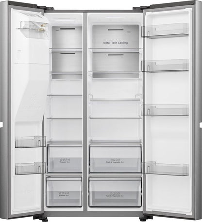 Hisense RS818N4IID Amerikaanse koelkast – 632L – RVS – Water- en ijsdispenser
