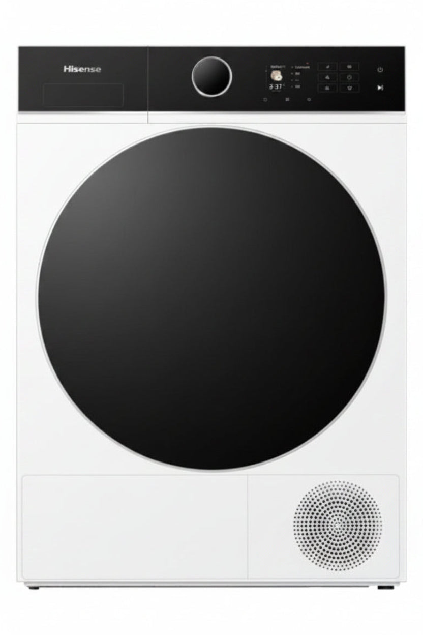 Hisense DH5I804BWCD Wasdroger - Wit - 8kg - ConnectLife - iCare - iDry - Trommelverlichting - RVS - NightDry - Smart Link - Omkeerbare deur