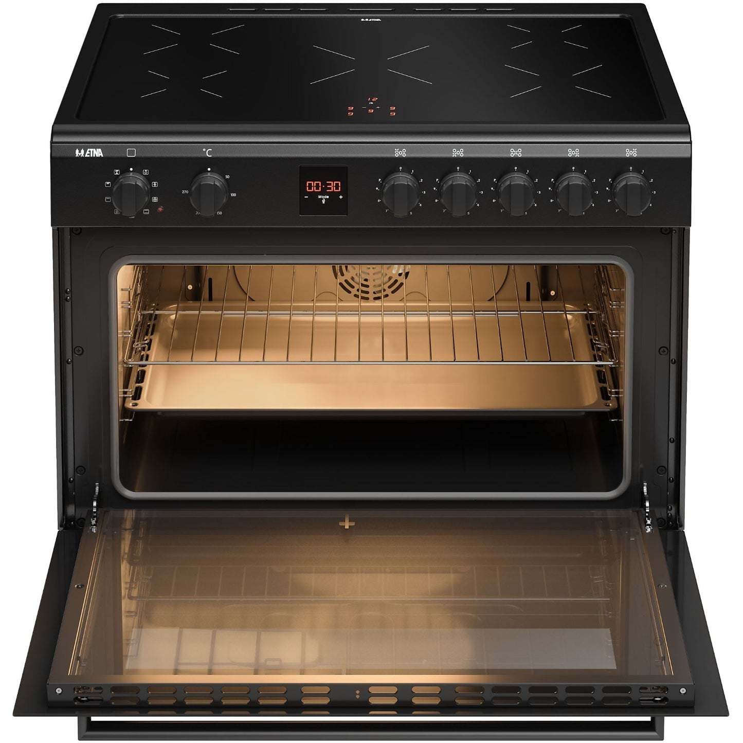 ETNA FI590ZWA - Fornuis - Inductie 3-fasen (Perilex) - breedte 90 cm