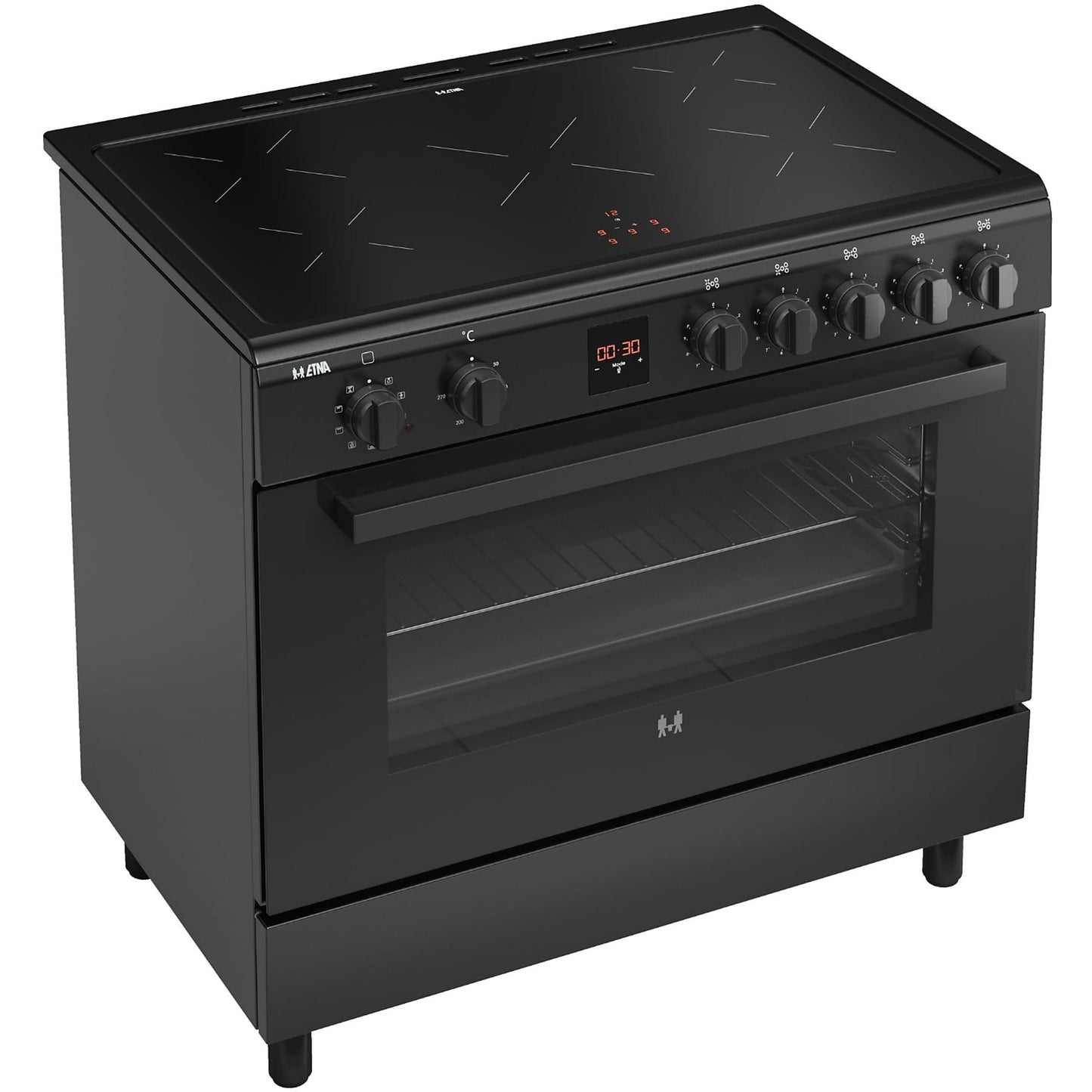 ETNA FI590ZWA - Fornuis - Inductie 3-fasen (Perilex) - breedte 90 cm