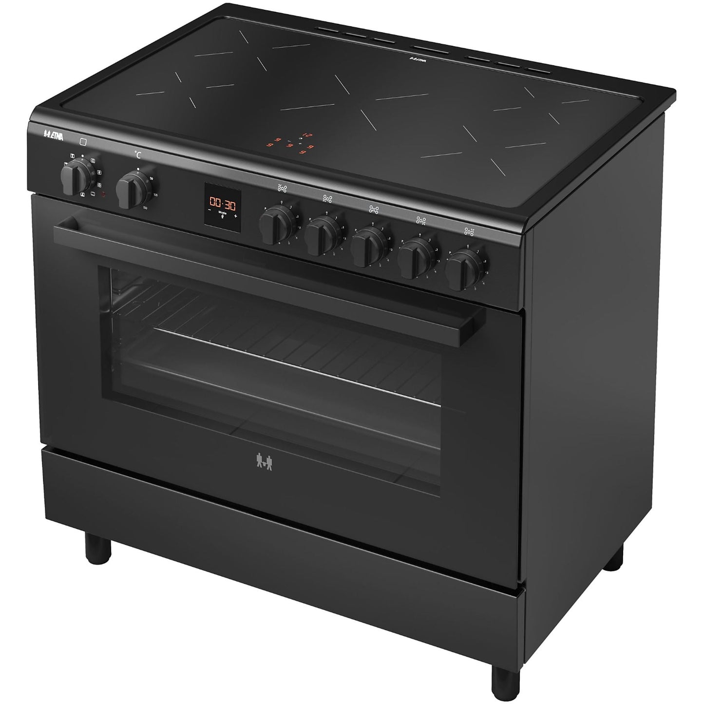 ETNA FI590ZWA - Fornuis - Inductie 3-fasen (Perilex) - breedte 90 cm