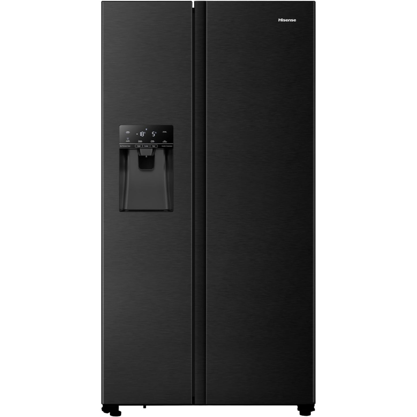 HISENSE RS694N4TFE - Amerikaanse koelkast - breedte 92 cm - hoogte 179.3 cm - inhoud 550 l - NoFrost