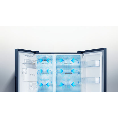 HISENSE RS694N4TFE - Amerikaanse koelkast - breedte 92 cm - hoogte 179.3 cm - inhoud 550 l - NoFrost