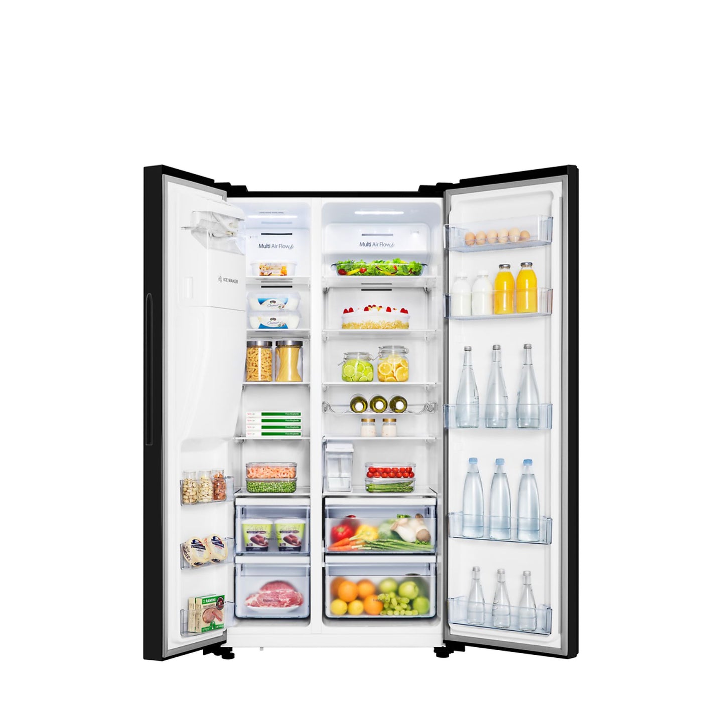 HISENSE RS694N4TFE - Amerikaanse koelkast - breedte 92 cm - hoogte 179.3 cm - inhoud 550 l - NoFrost