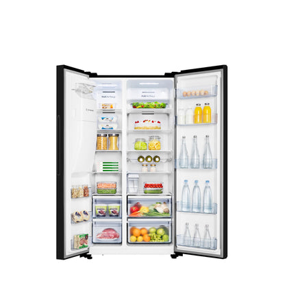 HISENSE RS694N4TFE - Amerikaanse koelkast - breedte 92 cm - hoogte 179.3 cm - inhoud 550 l - NoFrost