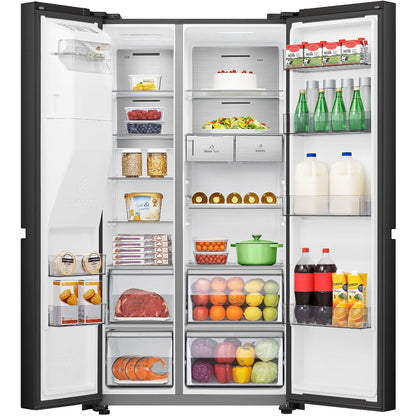 HISENSE RS818N4TFC - Amerikaanse koelkast - breedte 91 cm - hoogte 179 cm - inhoud 632 l - NoFrost
