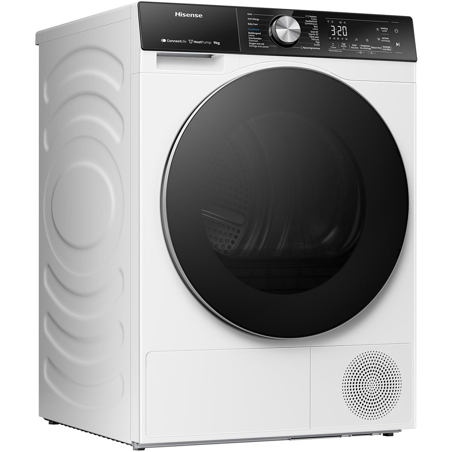 Hisense DH5S902BW Warmtepompdroger 9 kg, WiFi & Slimme Sensoren