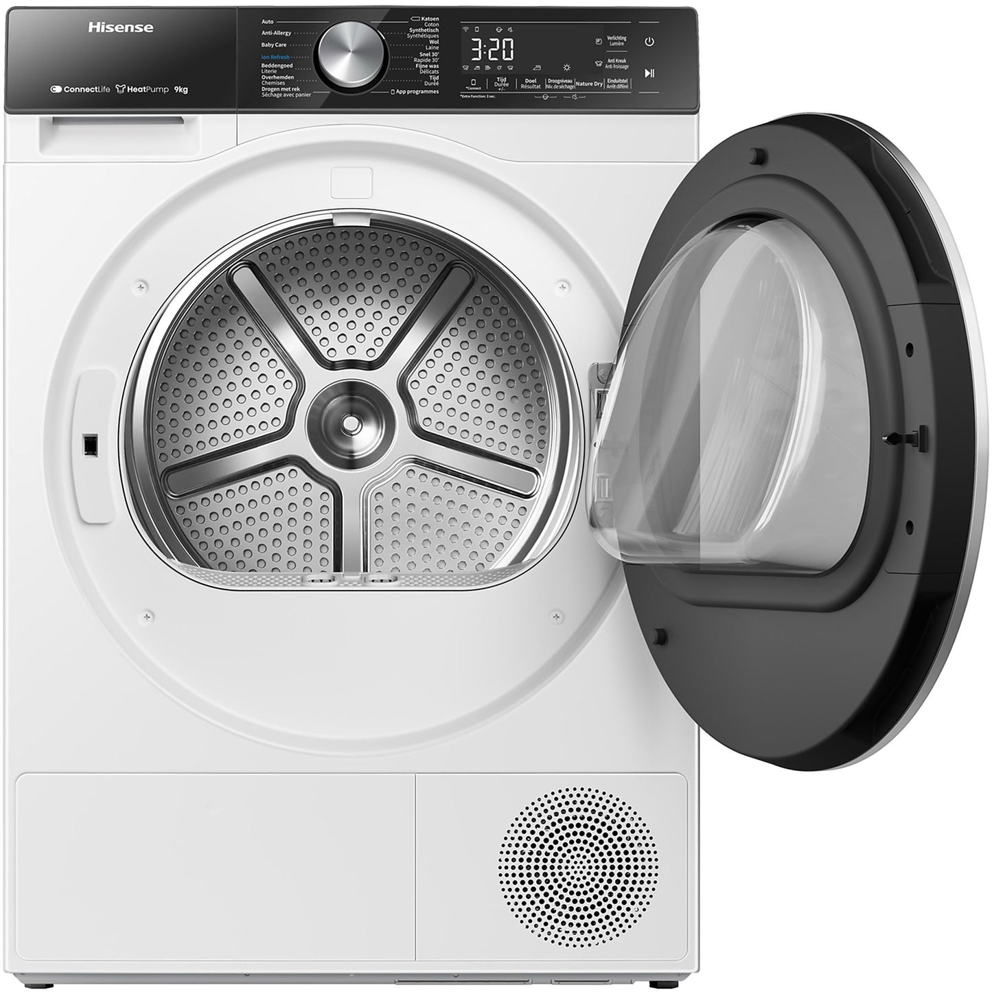 Hisense DH5S902BW Warmtepompdroger 9 kg, WiFi & Slimme Sensoren