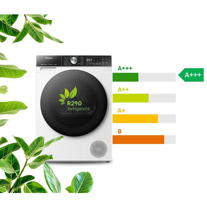Hisense DH5S902BW Warmtepompdroger 9 kg, WiFi & Slimme Sensoren