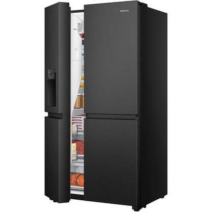 HISENSE RS818N4IFD Vrijstaande Side-by-side koelkast, Zwart, 632 l