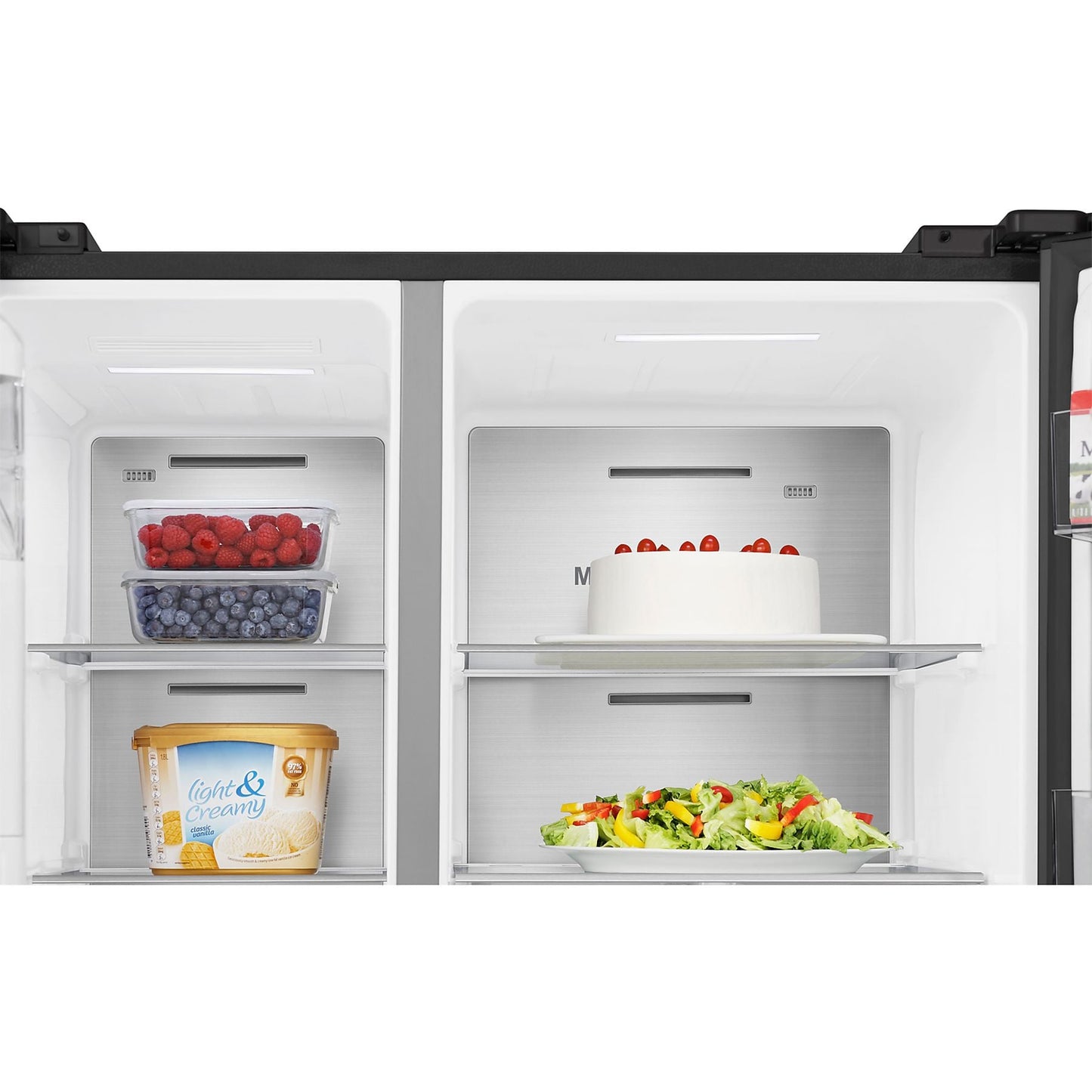 HISENSE RS818N4IFD Vrijstaande Side-by-side koelkast, Zwart, 632 l