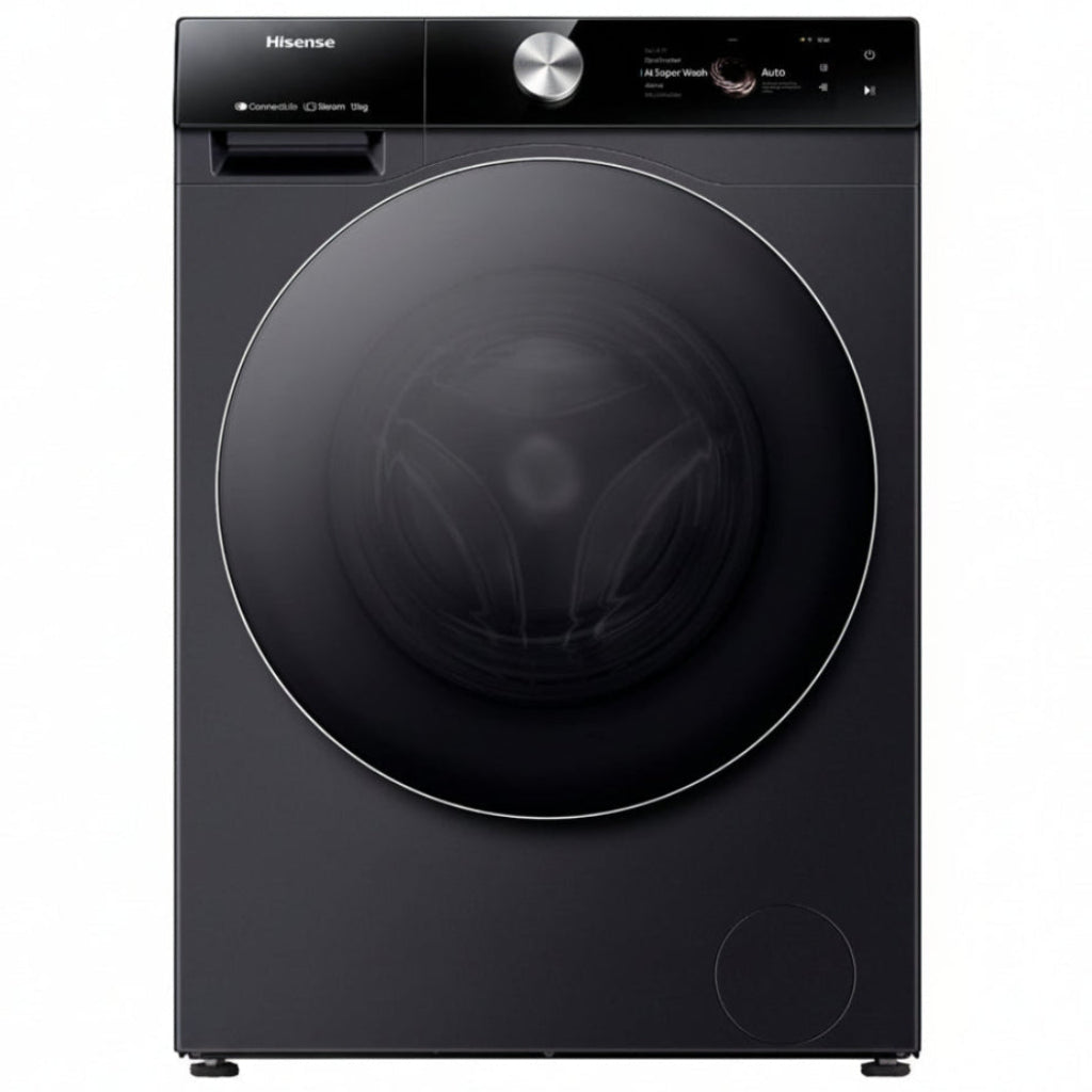 Hisense WF7S1247BB - Series 7 Smart Wasmachine - 12 kg - 1400 TPM - Zwart