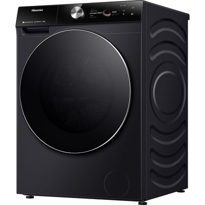 Hisense WF7S1247BB - Series 7 Smart Wasmachine - 12 kg - 1400 TPM - Zwart