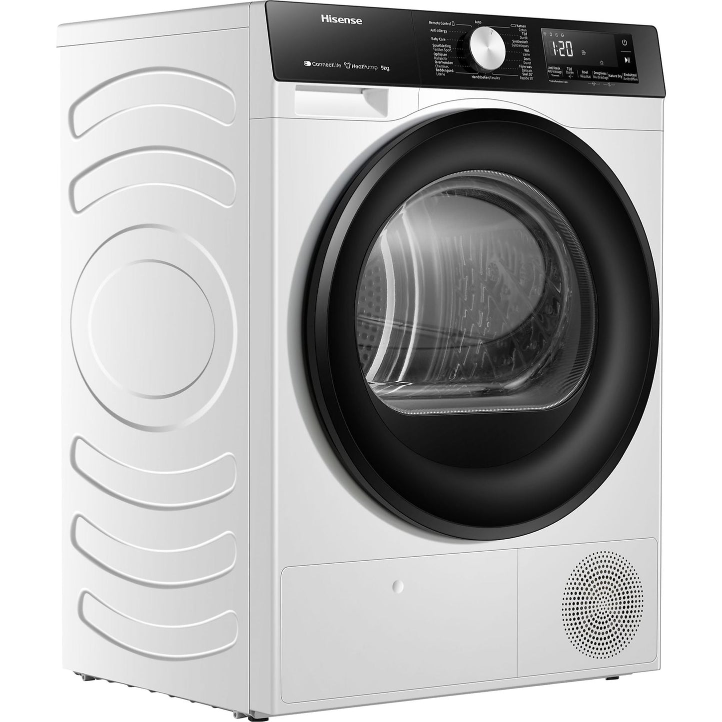 HISENSE DH3S902BW3 - Warmtepompdroger - 9 kg - 64 dB