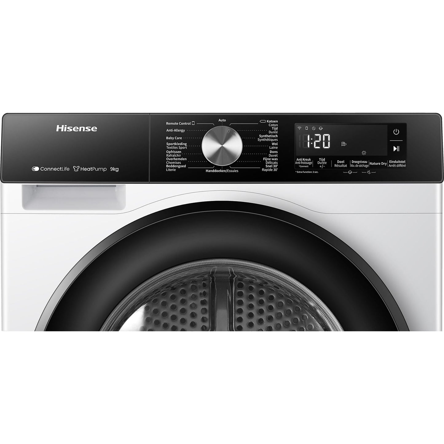 HISENSE DH3S902BW3 - Warmtepompdroger - 9 kg - 64 dB