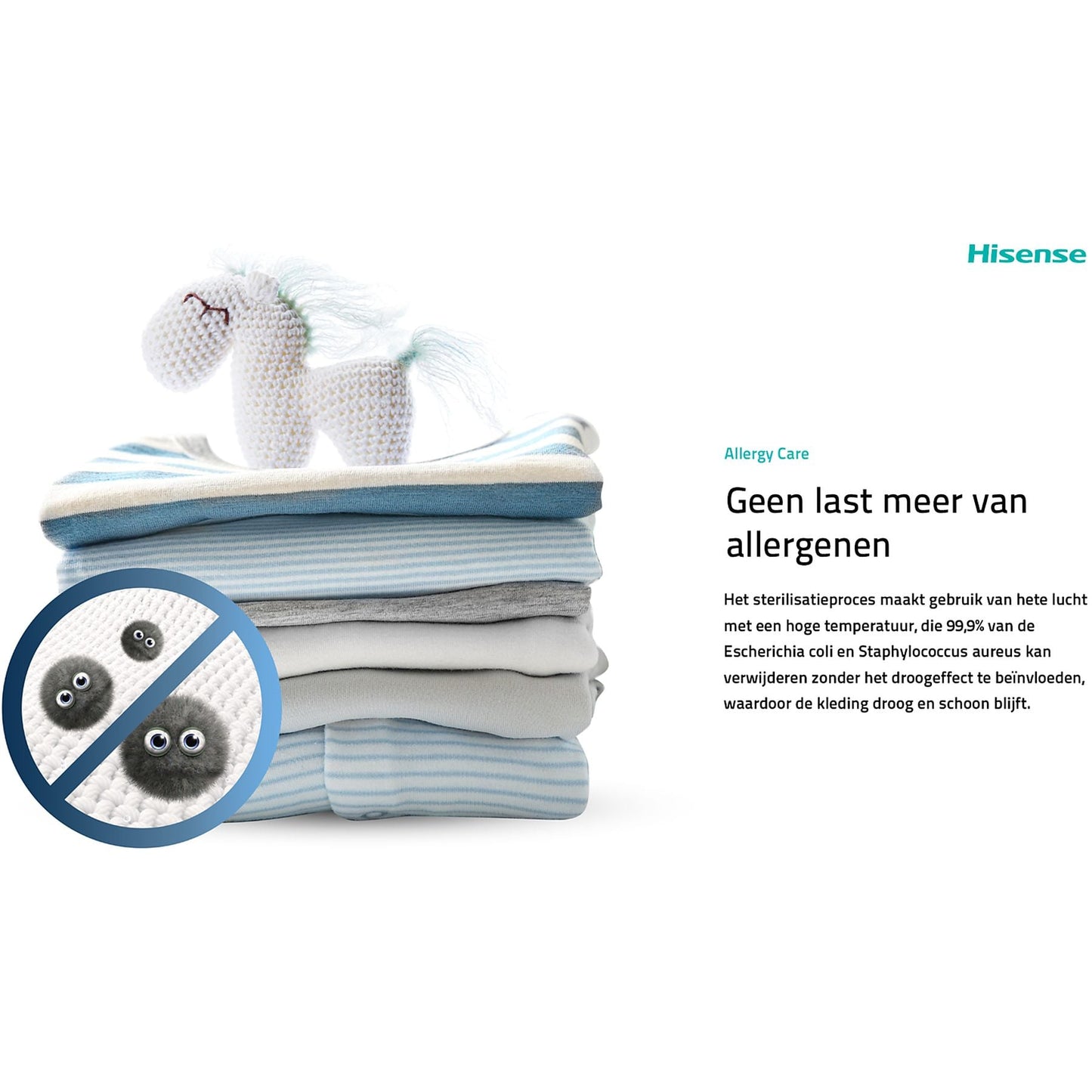 HISENSE DH3S902BW3 - Warmtepompdroger - 9 kg - 64 dB