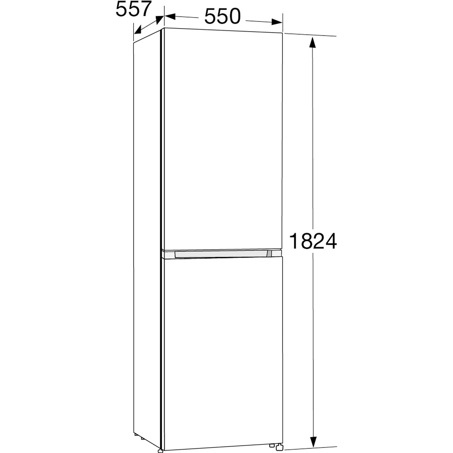 ETNA KCV282NWIT – Vrijstaande koel-vriescombinatie