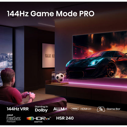 Hisense 75E7Q PRO – 75″ QLED 4K Smart TV met Dolby Vision, Dolby Atmos & 144Hz