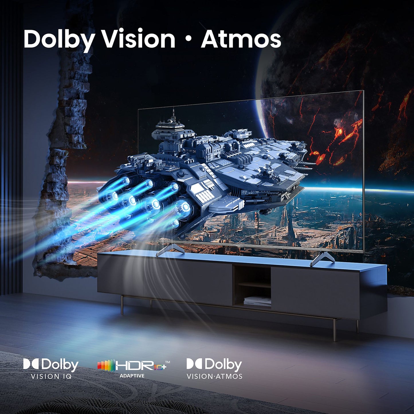 Hisense 75E7Q PRO – 75″ QLED 4K Smart TV met Dolby Vision, Dolby Atmos & 144Hz