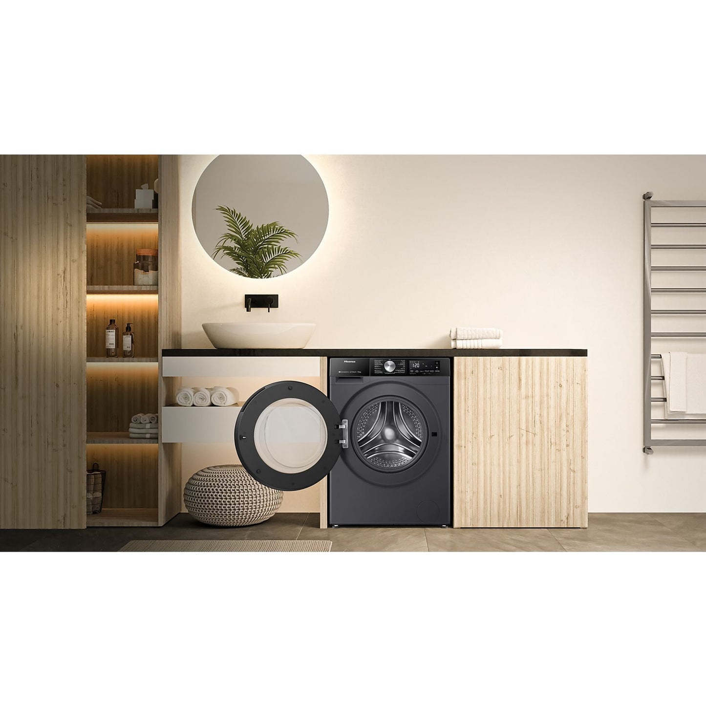 HISENSE WD3S9043BB3 - Was-droogcombinatie - 9 kg + 6 kg - 1400 rpm - 72 dB