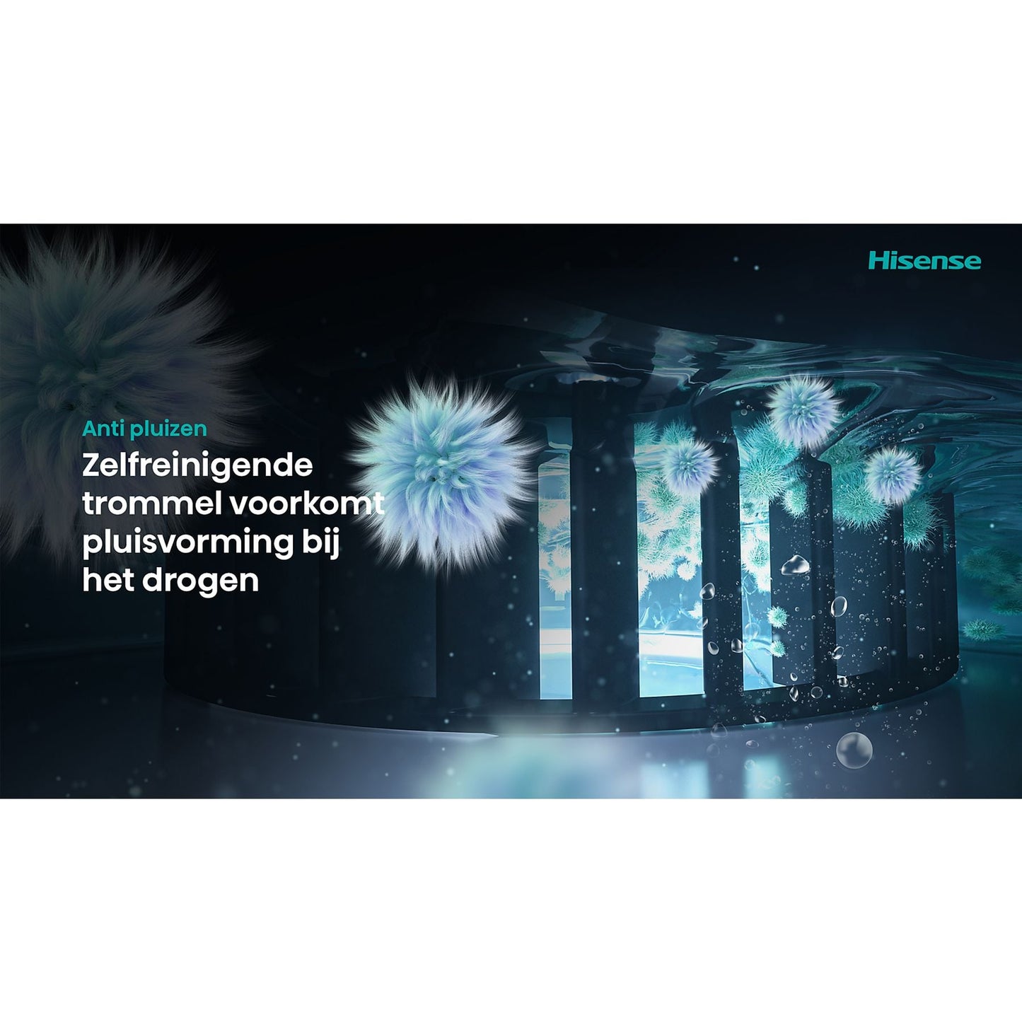 HISENSE WD3S9043BB3 - Was-droogcombinatie - 9 kg + 6 kg - 1400 rpm - 72 dB