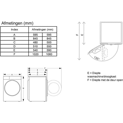 HISENSE WD3S9043BB3 - Was-droogcombinatie - 9 kg + 6 kg - 1400 rpm - 72 dB