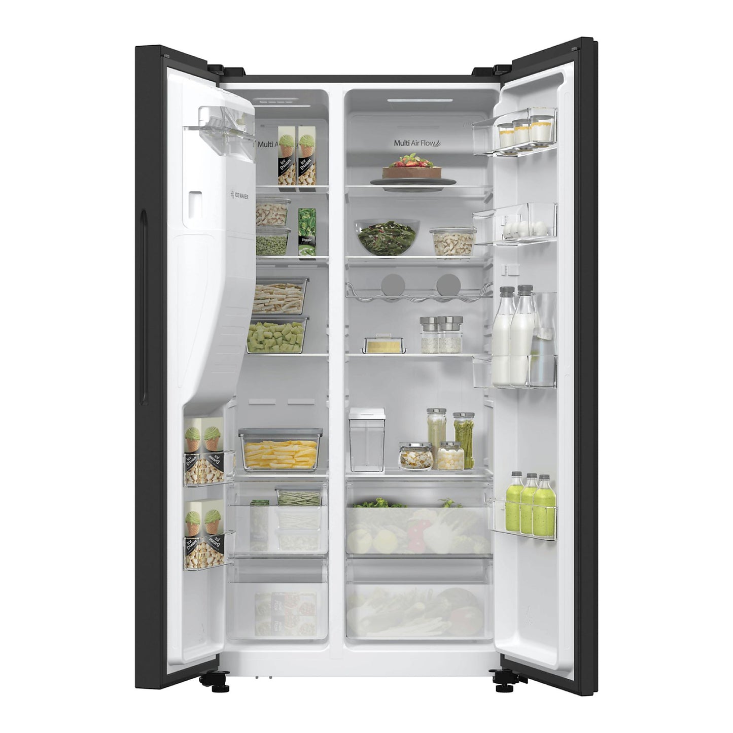 HISENSE RS5P535NTFE - Amerikaanse koelkast - breedte 91.5 cm - hoogte 178.6 cm - inhoud 376 l - NoFrost