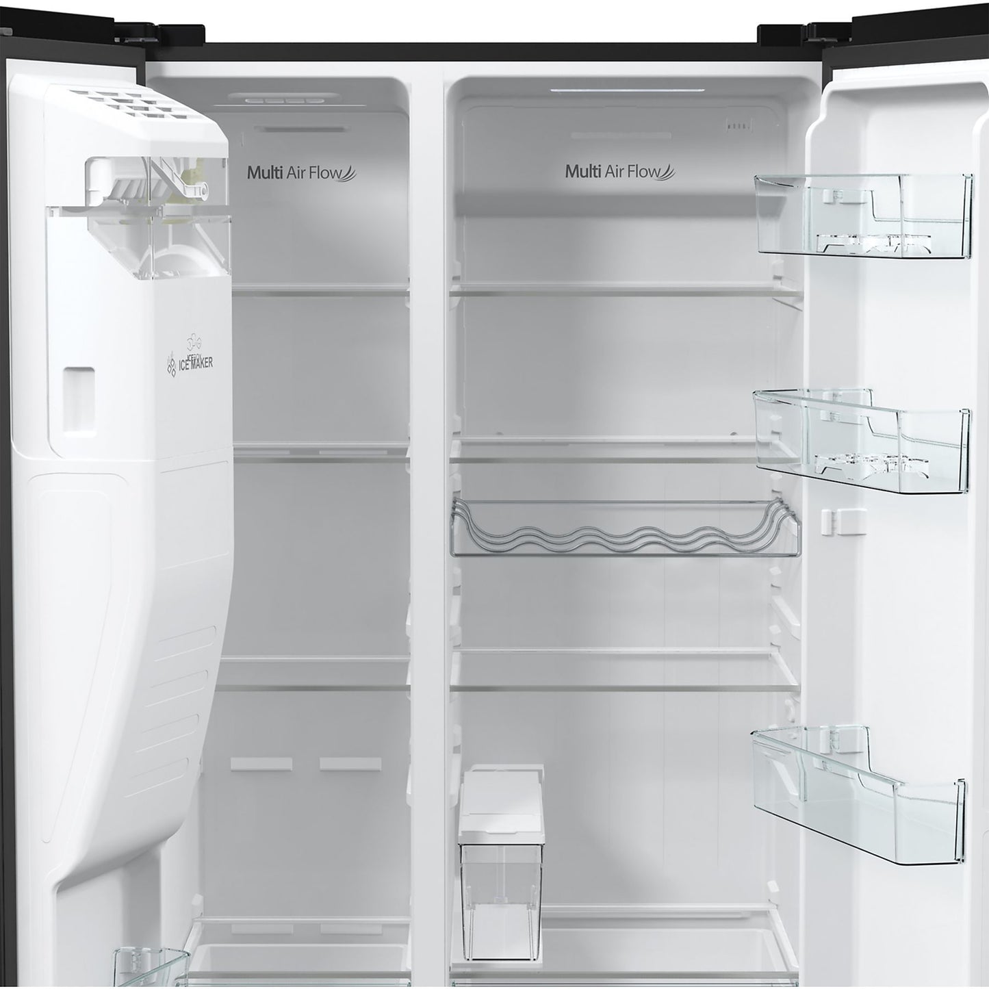 HISENSE RS5P535NTFE - Amerikaanse koelkast - breedte 91.5 cm - hoogte 178.6 cm - inhoud 376 l - NoFrost
