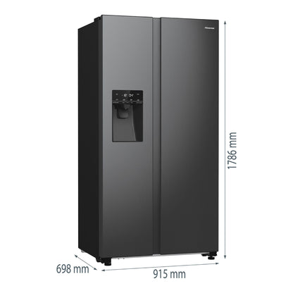 HISENSE RS5P535NTFE - Amerikaanse koelkast - breedte 91.5 cm - hoogte 178.6 cm - inhoud 376 l - NoFrost