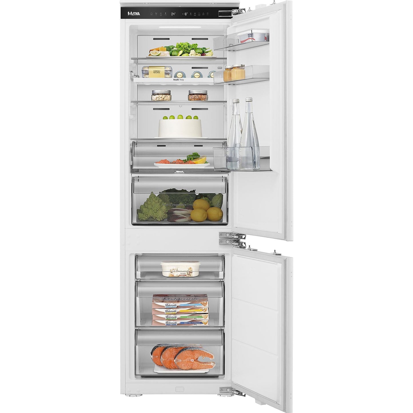 ETNA KCD4178ENF - Inbouw Koel-vriescombinatie - NoFrost - Nishoogte 178 cm Koel/vriescombinatie Wit