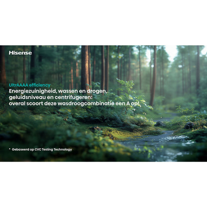 HISENSE WD5I1245BBRH/BLX - Was-droogcombinatie - 12 kg + 8 kg - 1400 rpm - 72 dB