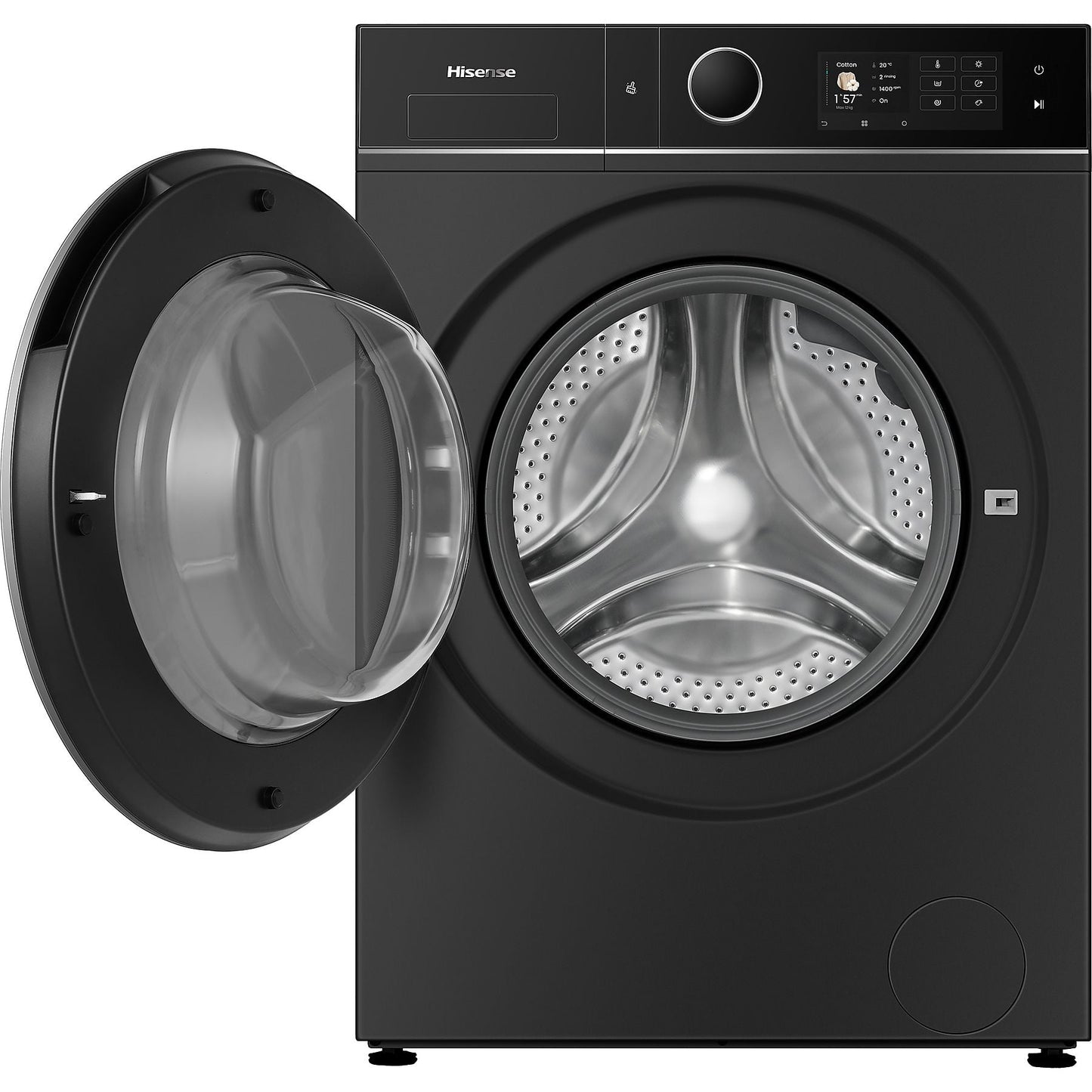 HISENSE WD5I1245BBRH/BLX - Was-droogcombinatie - 12 kg + 8 kg - 1400 rpm - 72 dB