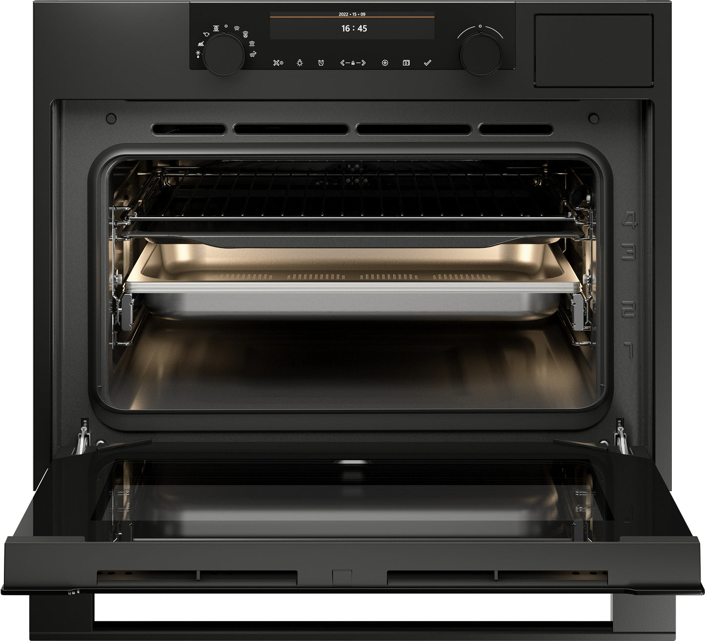 ATAG CS4695D Combi-stoomoven Grafiet met kleurendisplay