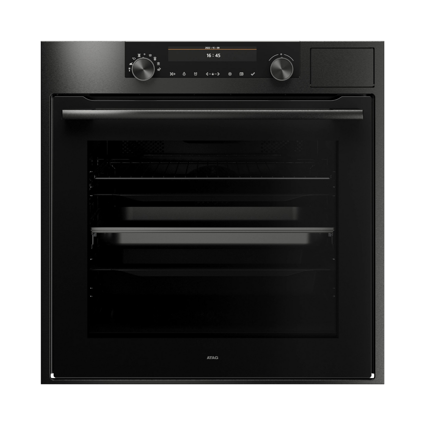 ATAG CS66121D stoomoven 73 ltr met 6" LCD scherm A+ zwart