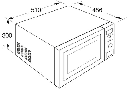 ETNA ECM153WIT – Combi‑Magnetron 25 L | 900 W | Grill + Hetelucht | Wit