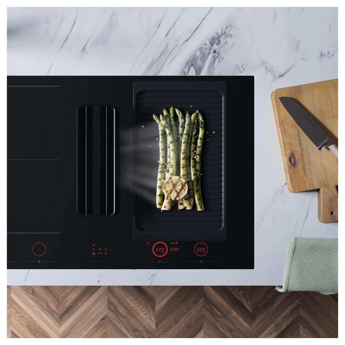 Atag HIDD28471SV Kookplaat met Afzuiging